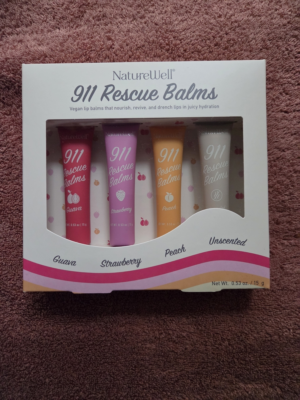 NatureWell Vegan 911 Rescue Balms Lip & Skin Care Set - 4-pk Restorative Formula